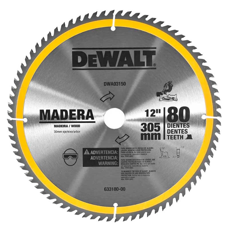 Disco sierra 12" x 80 DW03150 Dewalt